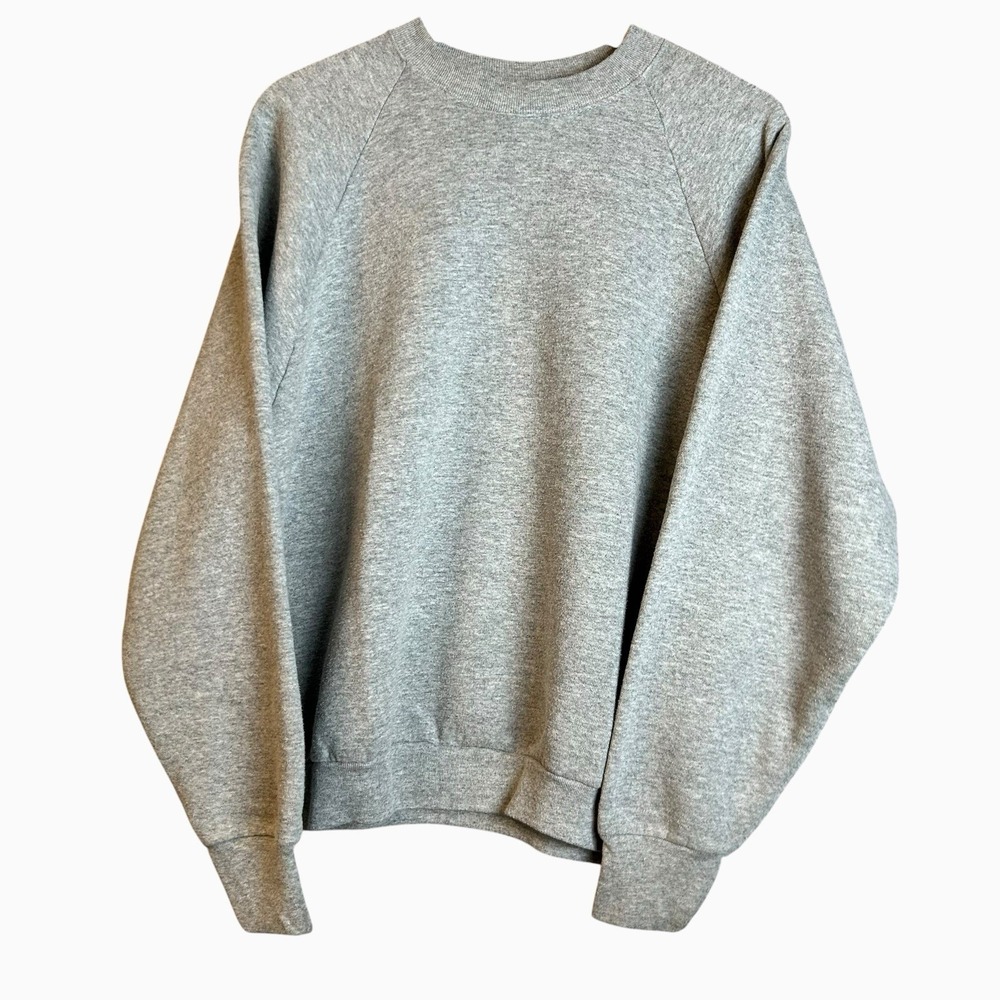 Vintage Fruit of the Loom USA Crewneck Sweatshirt Gray Blank Made in USA Size XL